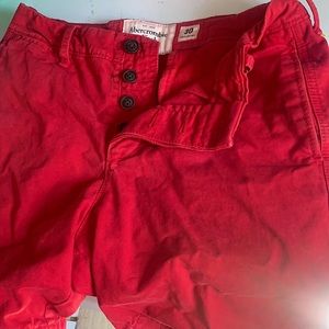 Abercrombie Crimson Cotton Shorts
